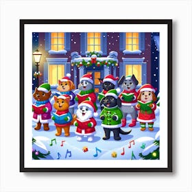 Christmas Choir Art Print