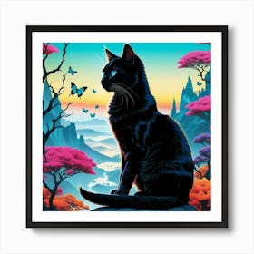 Creative Feline Cat Artwork 26 Art Print