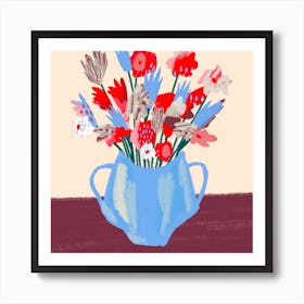 Flower Vase Square Art Print