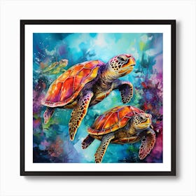 Sea Turtles 7 Art Print