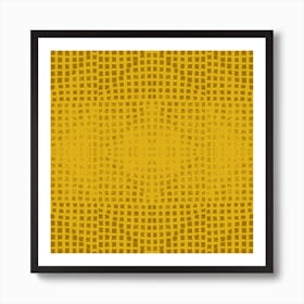 Gods Eye Block Print In Mustard Art Print