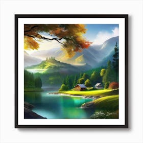 Landscape Painting 229 Art Print