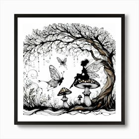 Fairy In The Forest 54 Art Print