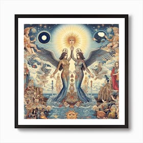 Angels And Demons Art Print