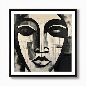 Abstract Painting Black And White Abstract Art 1 Art Print