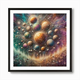 Planets In Space Art Print