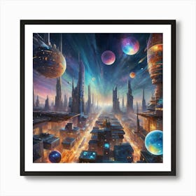 Futuristic City Art Print