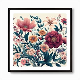 Nice Floral Bouquet Art Print