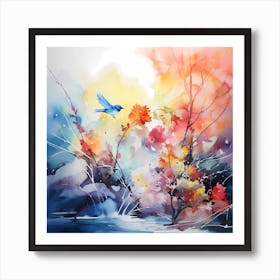 AI Serenade of Seasons  Art Print