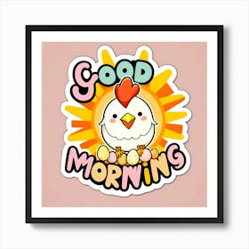 Good Morning Sticker Art Print