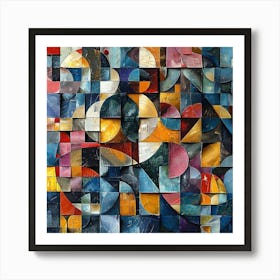 Cubism Abstract Painting - colorful cubism, cubism, cubist art,   abstract art, abstract painting  city wall art, colorful wall art, home decor, minimal art, modern wall art, wall art, wall decoration, wall print colourful wall art, decor wall art, digital art, digital art download, interior wall art, downloadable art, eclectic wall, fantasy wall art, home decoration, home decor wall, printable art, printable wall art, wall art prints, artistic expression, contemporary, modern art print, unique artwork, Art Print