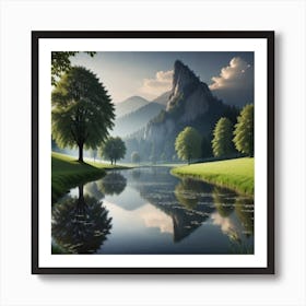 Mountain Lake Art Print