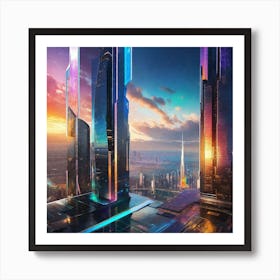 Futuristic Cityscape 113 Art Print