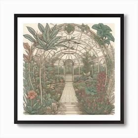 Botanical Garden Vintage 2 Art Print
