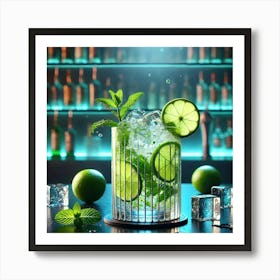 A Fusion Drink Named Siberian Calamansi Mojito, Art Print