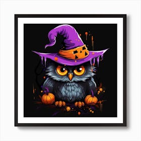 Halloween Owl 1 Art Print