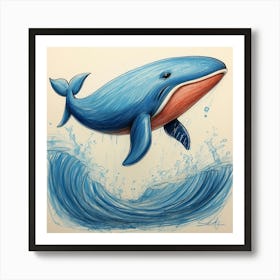 Blue Whale Art Print