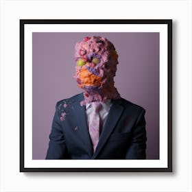 Man With A Moldy Fruit Pie Face Art Print