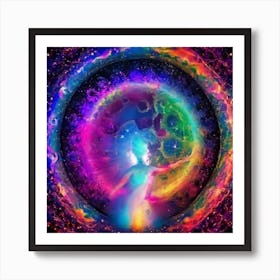 Cosmic Currents House Galaxy Art Print