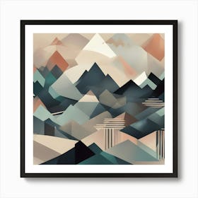 Abstract Mountains Art Print