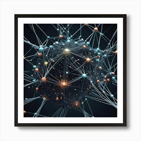 3d Rendering Of A Network Art Print