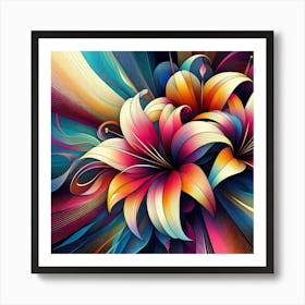 Abstract Flower Painting 2 Art Print