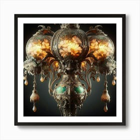 Rococo Lamp 1 Art Print