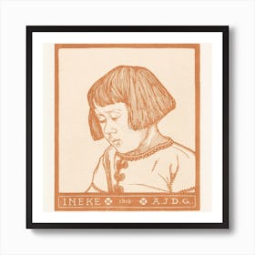 Portrait Of Ineke Broekman, Julie De Graag Art Print