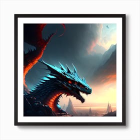 Dragon In The Sky Art Print