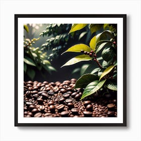 Coffee Beans In The Forest 10 Art Print