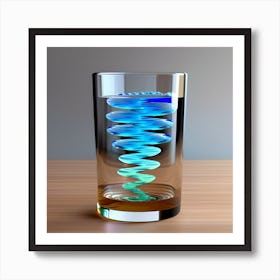 Water Swirling In A Glass Art Print