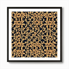 Gold Leaf Pattern Art Print