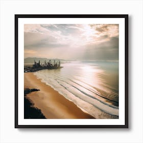 Sunrise At The Beach - Industrial Revolution Art Print