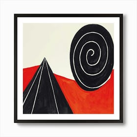 Pyramid And Spiral (1970) Art Print