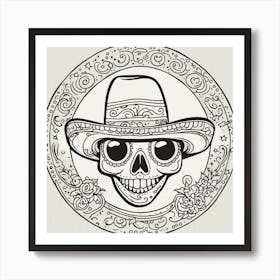 Day Of The Dead Skull 62 Art Print