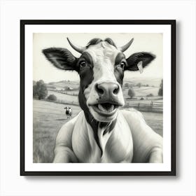 Cow Portrait 19 Art Print