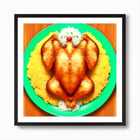 Chicken On Rice Art Print