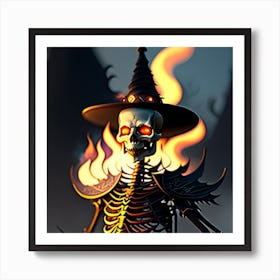 Skeleton Witch 1 Art Print