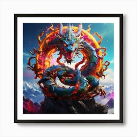 Dragon In The Sky 4 Art Print