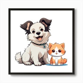 Dog And Cat Poster