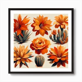 Orange flower 5 Art Print