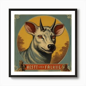 Default Default Vintage And Retro Animal Advertising Aestethic 3 Art Print