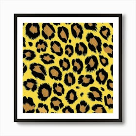 Yellow Leopard Skin Poster