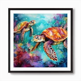 Sea Turtles 6 Art Print