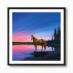 Sunset Horse 43 Art Print