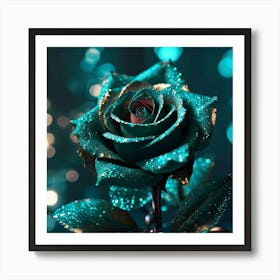 Bokeh Rose Art Print