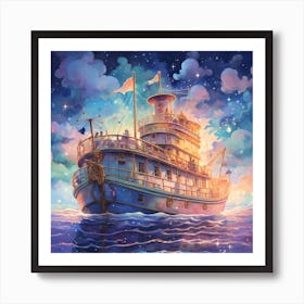 Ship In The Sky 1 Art Print