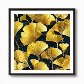 Ginkgo Leaves 27 Art Print