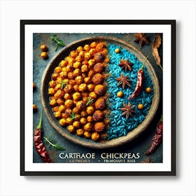 A Beautifully Plated Dish Called Cascade Spiced Ch Art Print