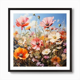 Poppies In The Meadow Art Print